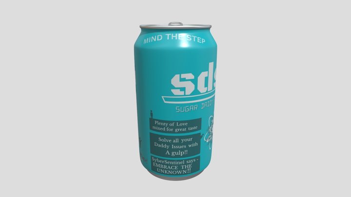 Sugar Daddy soda can 3D Model