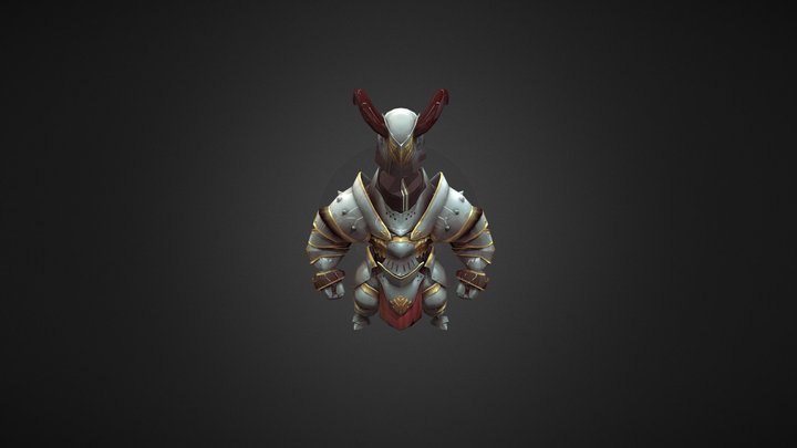 Chunky-Knight (Refined For Games) 3D Model