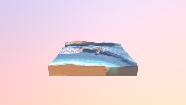 Wave with Shark and surfers created in SculptrVR 3D Model