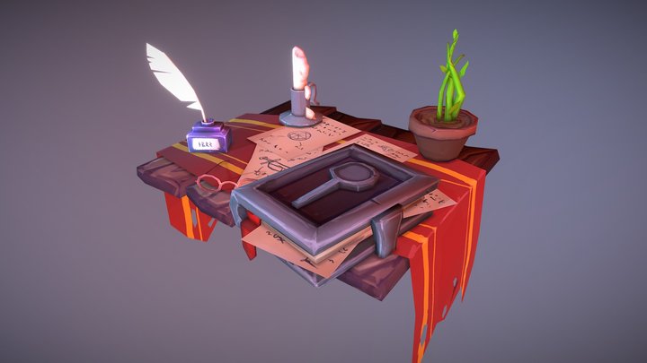 Writer's desk 3D Model