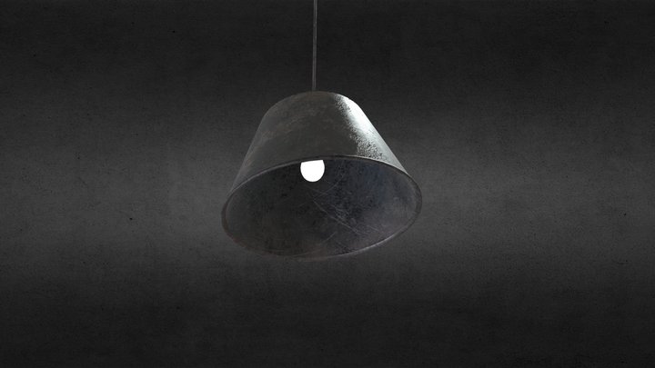 Broken ceiling lamp 3D Model