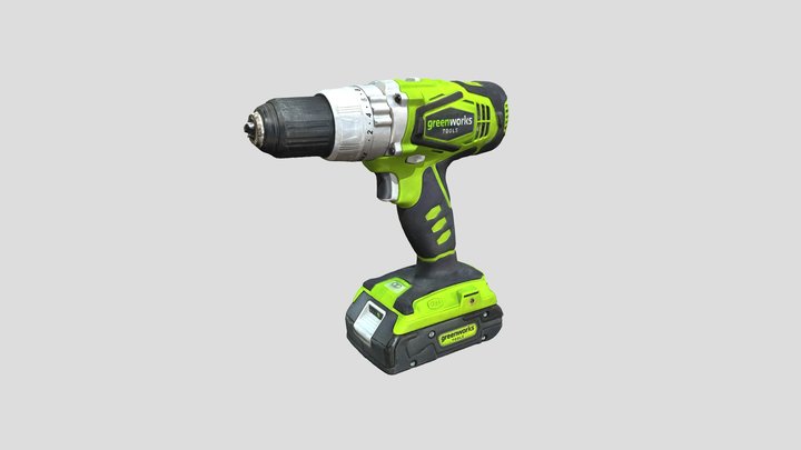 Greenworks Battery Drill 3D Model