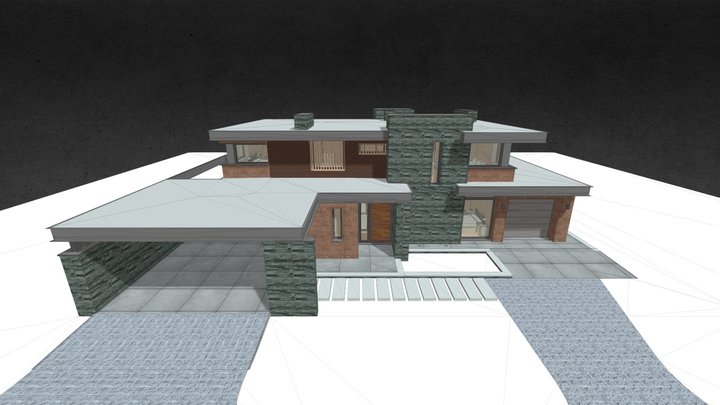 Дом в стесненных условиях сущ. застройки 3D Model