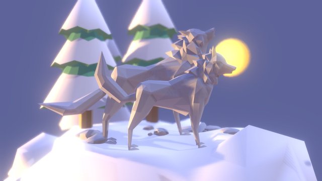 Wolf's winter 3D Model
