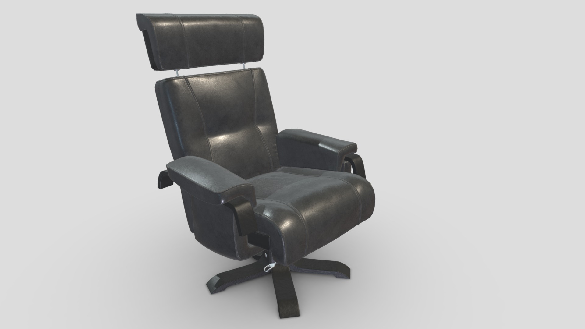 3D model Arm Chair 06 - This is a 3D model of the Arm Chair 06. The 3D model is about a black office chair.