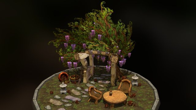 Wisteria Garden by Minkyung 3D Model