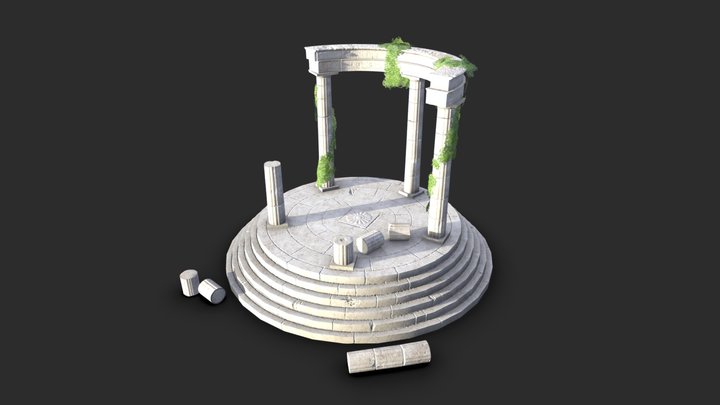 Ancient Greek Temple 3D Model