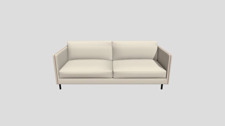 white couch sofa 3D Model