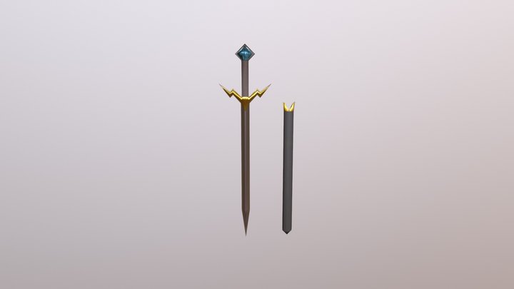 Kings Sword-Textured 3D Model
