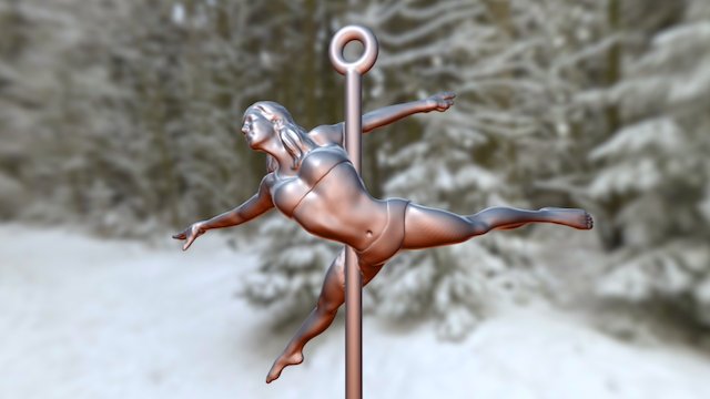 Pole Dancer Ballerina 3D Model