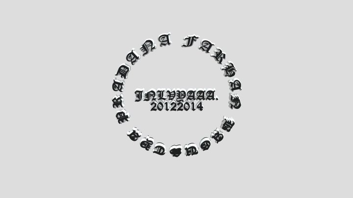 label inspired from Chrome Hearts 3D Model