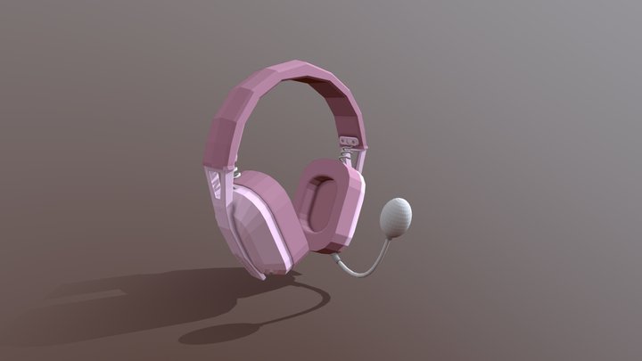 headphones Draft 3D Model
