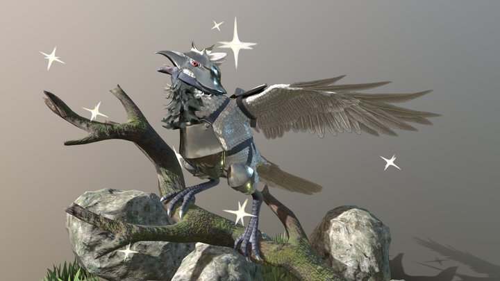 Shiny Corviknight 3D Model