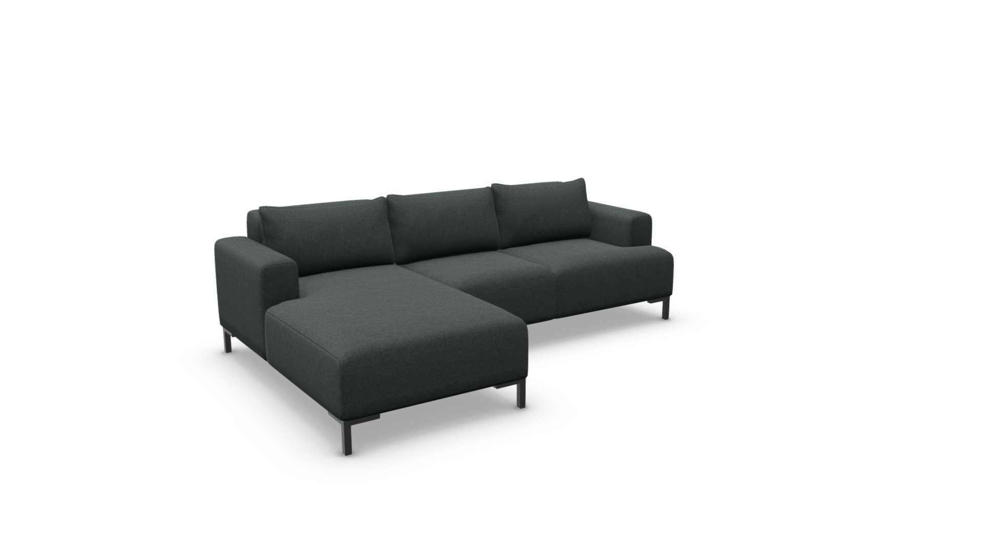 MADE Essentials Oskar LHF Corner End Sofa, Grey