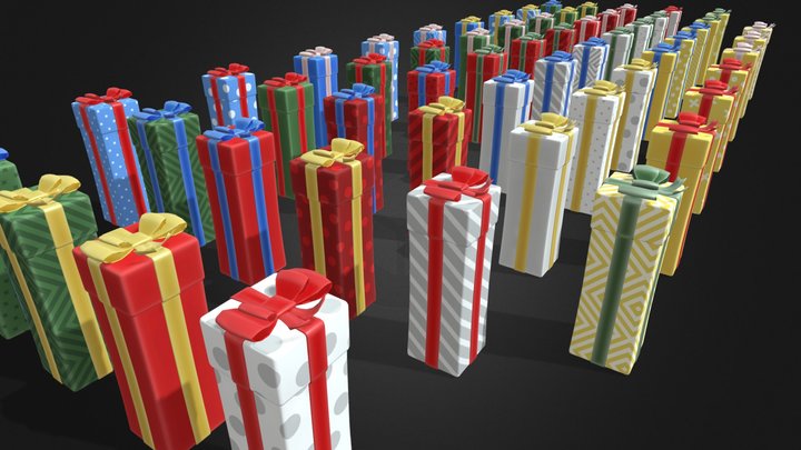 Gift Box 01 3D Model