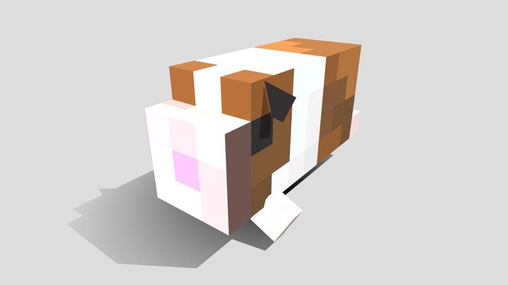 Minecraft Cuy (Guinea Pig) 3D Model