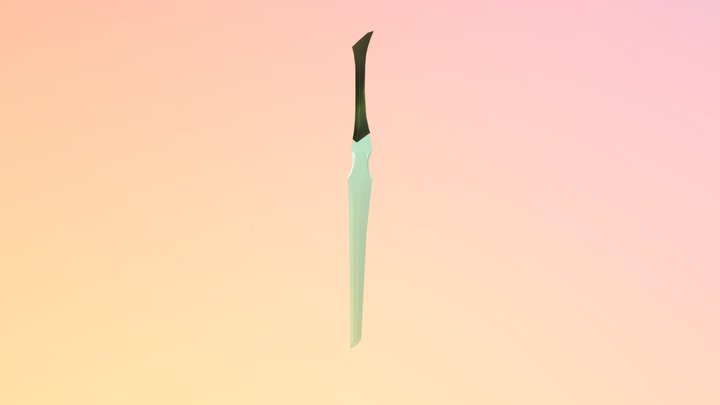 Fantasy elven sword 3D Model