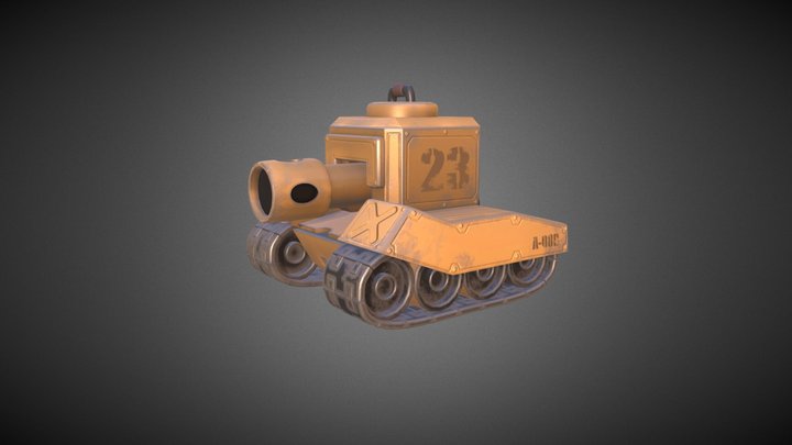 Stylize Mini Tank 3D Model