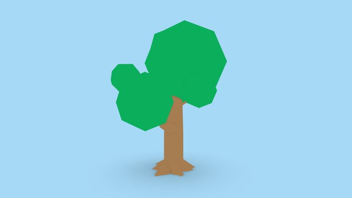 Low-poly tree 3D Model