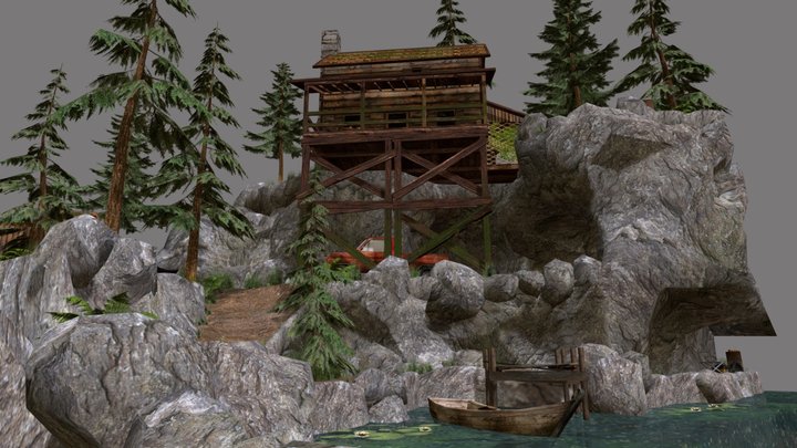 DAE Diorama - Forest Loner 3D Model