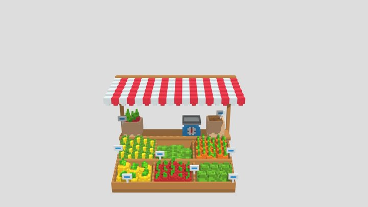 Vegetable Shop 3D Model