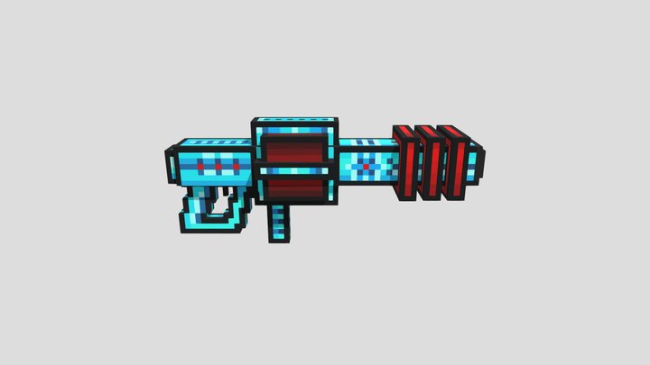 Laser Cannon Model Pixel Gun 3D 3D Model