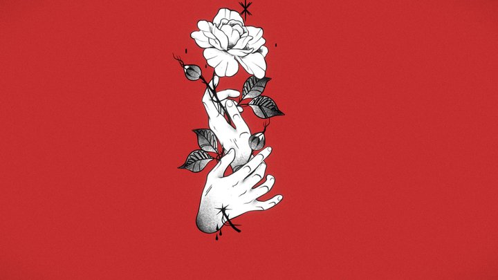 Hands and Rose, concept by @Fendre.lame 3D Model