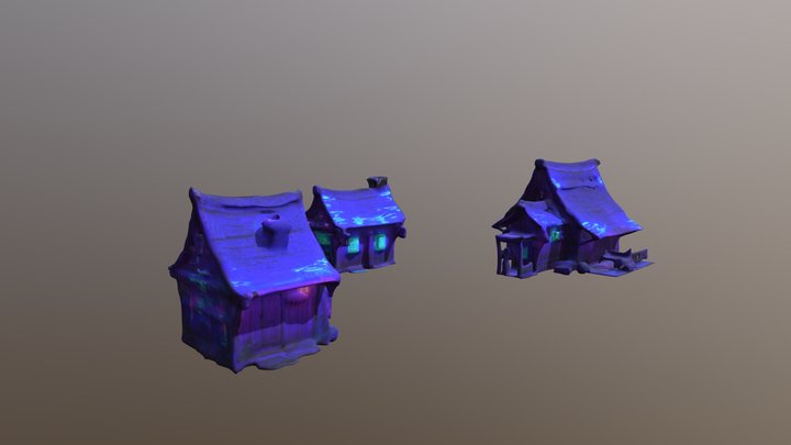 An Ancient Cyber Village houses 3D Model