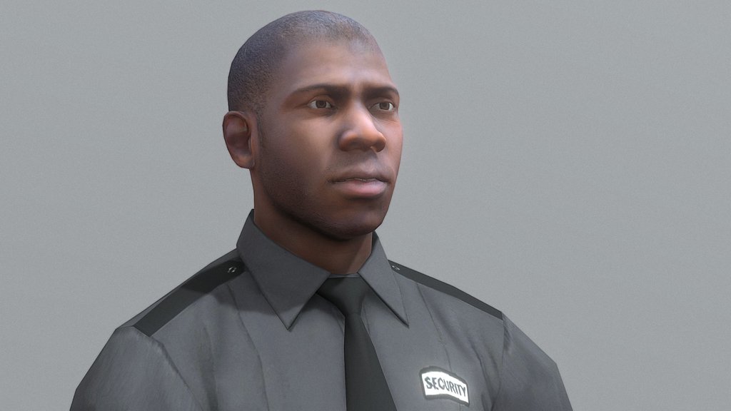 Security Guard – Rigged 3D Model