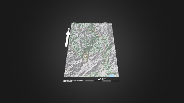 泸沽湖稻城亚丁_等高地图 – Free 3D Model STL
