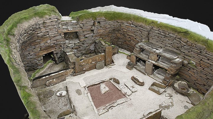 Neolithic House, Skara Brae, Sandwick, Orkney – Modello 3D gratuito STL
