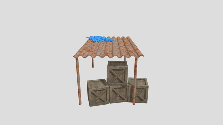 Crate Shelter (made in roblox) 3D Model