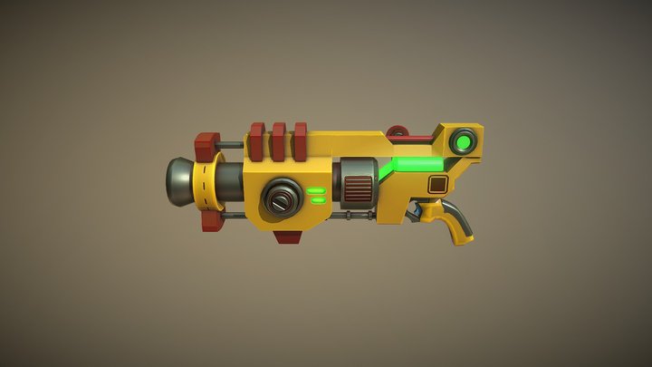 New Cartoon Gun 3D Model