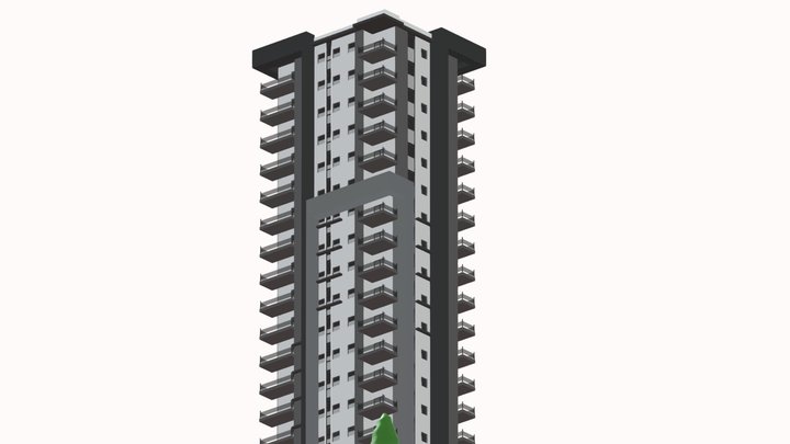residential complex modern apartment building – Modello 3D gratuito STL