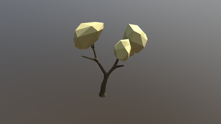 Biege Tree 3D Model