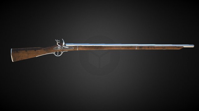Old Hunting Rifle 3D Model