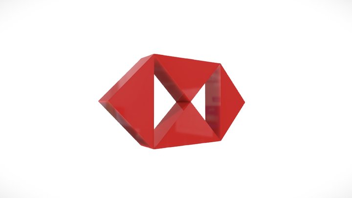 HSBC Hexagon Logo 3D 3D Model