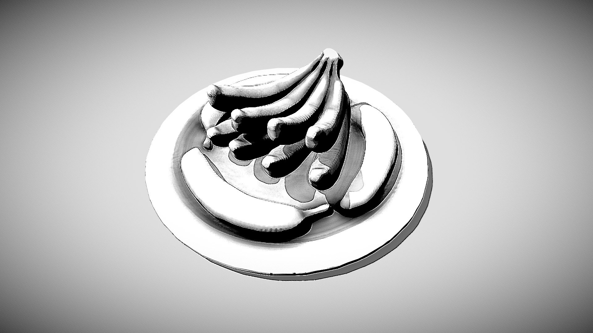 Banana Bunch - Day 31 #3DInktober2019-Ripe