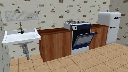 Furnitures for Kitchen 3D Model