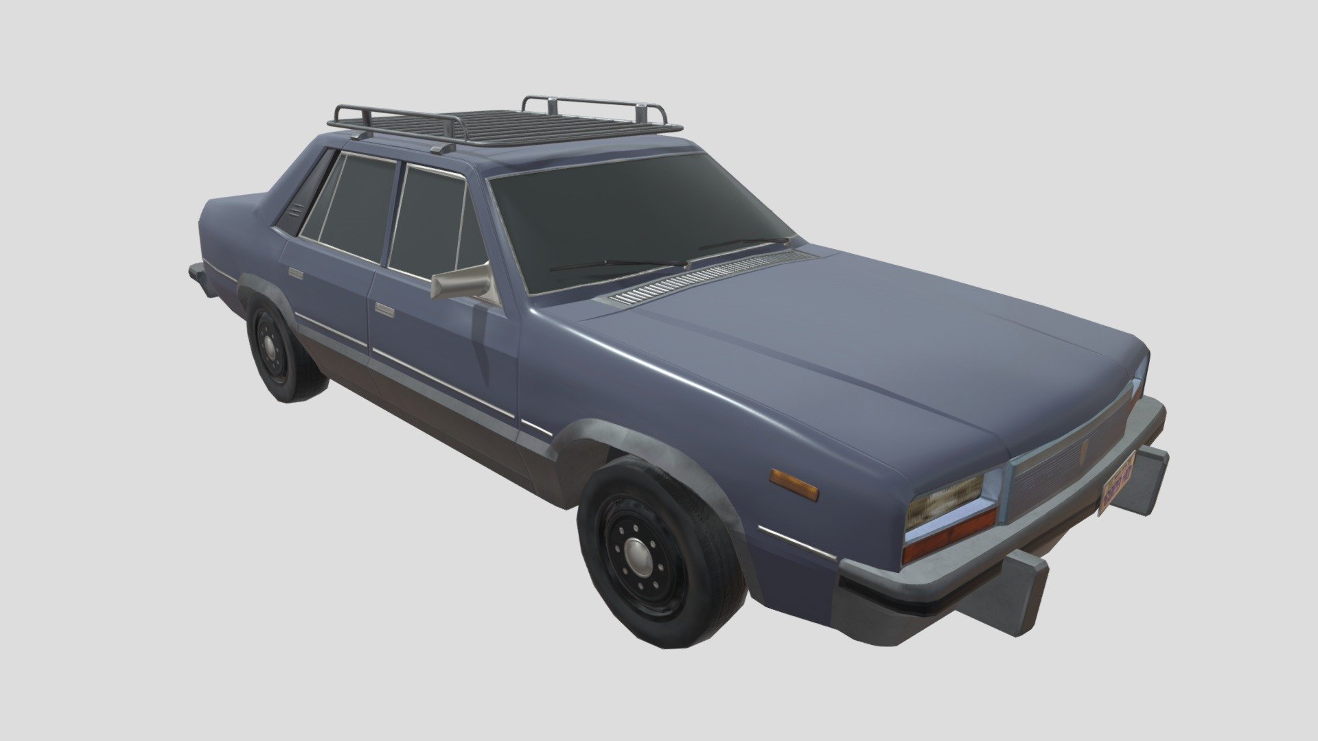 American sedan (lowpoly)