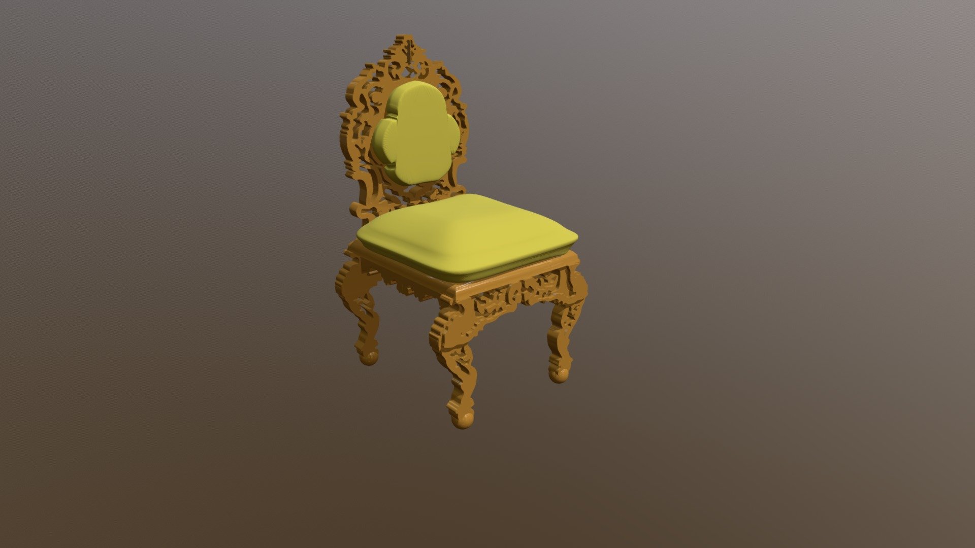 Armless Chair Victorian 3D model by smithmisd [1e3b212] Sketchfab