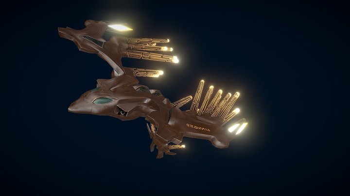 Steel Phoenix | Sci-Fi Low-poly 3D Model