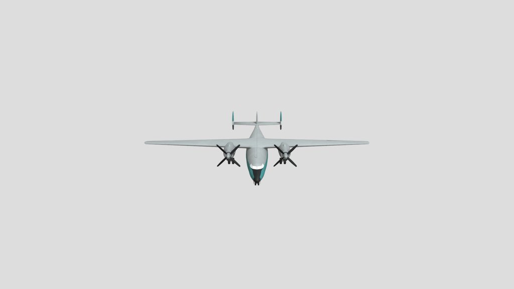 Twin Tail Passenger Aircraft