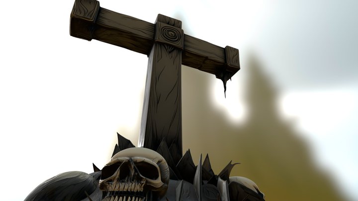 Haunted Cemetery – Stylized Scene – Modèle 3D gratuit STL