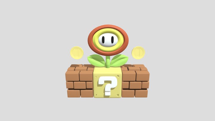 Mario Flor De Fogo 3D Model