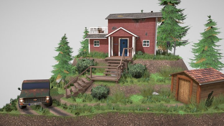 DAE Diorama - Forest Loner 3D Model