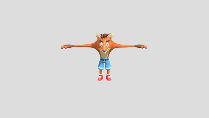 Crunch Bandicoot 3D Model