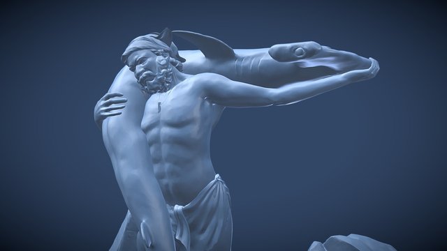 Fisherman and His Catch 3D Model
