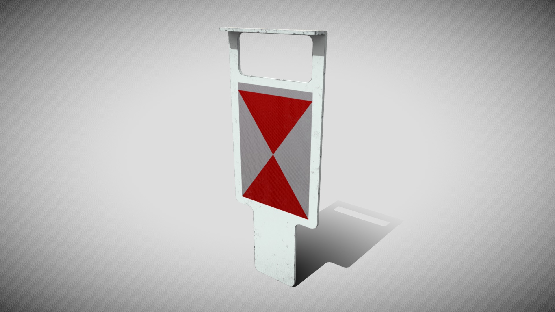 3D model Reflective tail panel T3A - This is a 3D model of the Reflective tail panel T3A. The 3D model is about a flag on a wall.