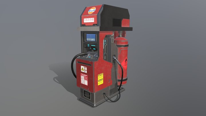 Sci-fi_Gas Refill Machine 3D Model